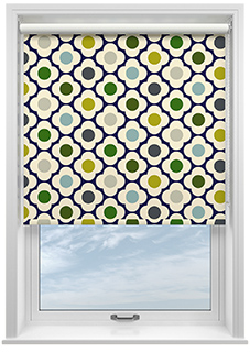 Orla Kiely Spot Flower, Blue Multi - Roller Blind